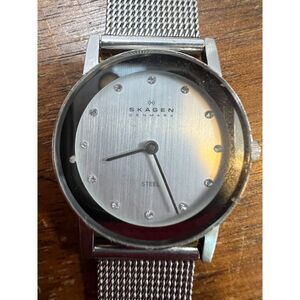 Skagen Women's 358SSSD Silver Dial Mesh Bracelet Watch